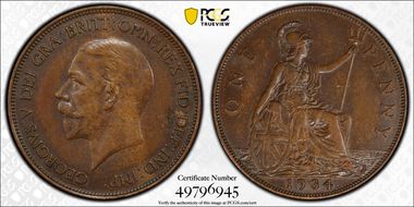 1934 1D S-4055 AU58BN