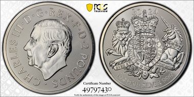 2024 £2 Royal Arms MS65