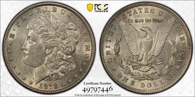 1878 7TF $1 Reverse of 1879 AU55