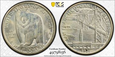 1936-S 50C Bay Bridge MS64