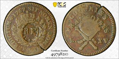 1767-A Sou 1793 "RF" Counterstamp VF30BN