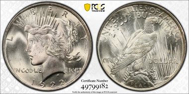 1922 $1 MS65+