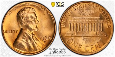 1964-D 1C MS66+ RD