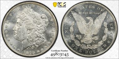 1879-S $1 Reverse of 1878 MS62