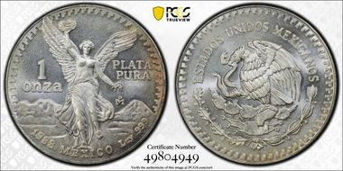 1988-Mo Onza Libertad Ag MS67