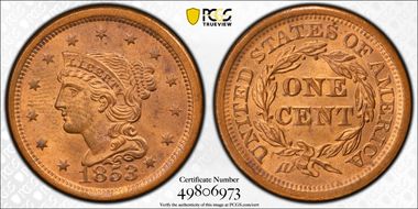 1853 1C MS64RD
