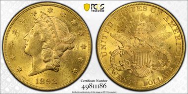 1898-S $20 AU58