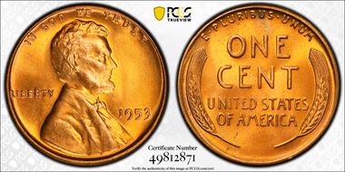 1953 1C MS67RD