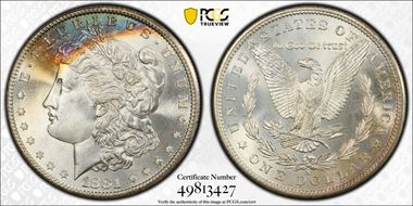 1881-S $1 MS67+