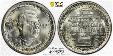 1949-D 50C Booker T. Washington MS66+