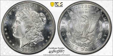 1880-S $1 MS67+ 