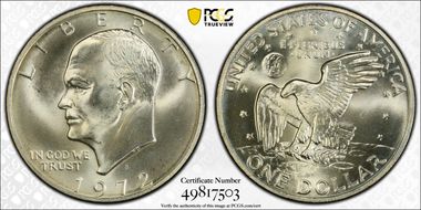 1972-S $1 Silver MS66