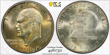 1976-S $1 Silver MS66