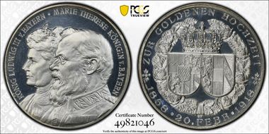 1918 Medal Golden Wedding Ag SP65