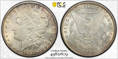 1880-CC $1 8/High 7 MS63