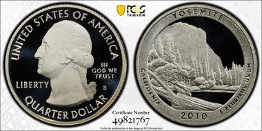 2010-S 25C Yosemite NP - Silver PR70DCAM