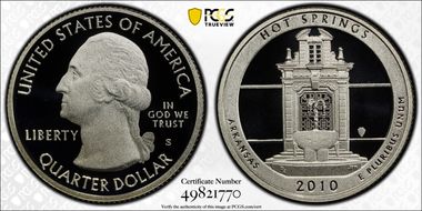 2010-S 25C Hot Springs NP - Silver PR69DCAM
