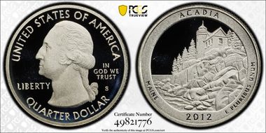 2012-S 25C Acadia NP - Silver PR70DCAM