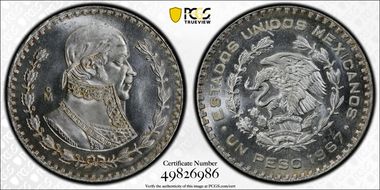 1967-Mo Peso KM-459 MS67