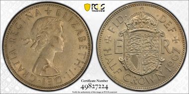 1967 1/2 Cr S-4145 AU58