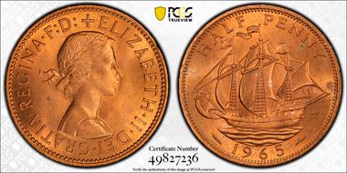 1965 1/2D S-4158 MS65RD