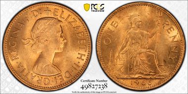 1966 1D S-4157 MS65RD