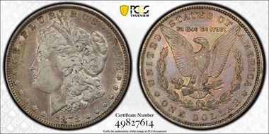 1878 7TF $1 Reverse of 1879 VF35