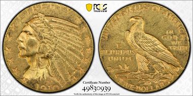 1910 $5 MS61