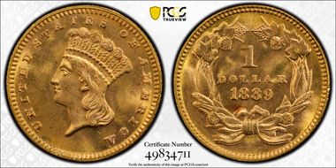 1889 G$1 MS66+
