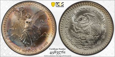 1992-Mo Onza Libertad Ag MS67