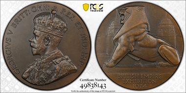 1924 Medal Eimer-1987 Matte AE British Empire Expo SP65
