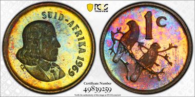 1969 1C Afrikaans PR65BN