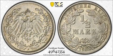 1905-J 1/2 Mk J-16 AU58