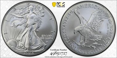 2024-W $1 Burnished Silver Eagle SP69
