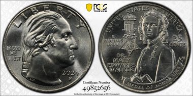 2024-P 25C Dr. Mary Edwards Walker First Strike MS66