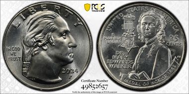2024-P 25C Dr. Mary Edwards Walker First Strike MS67