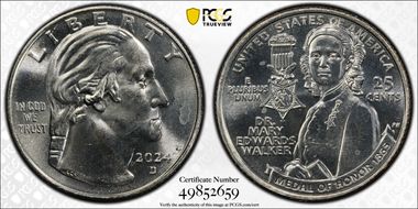 2024-D 25C Dr. Mary Edwards Walker First Strike MS66