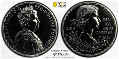 2012 £5 S-L24 Diamond Jubilee MS68