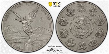 2018-Mo Onza Libertad Ag - Antiqued SP70