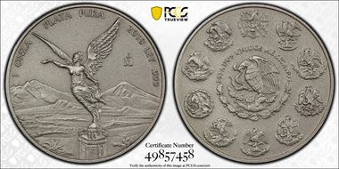 2018-Mo Onza Libertad Ag - Antiqued SP70