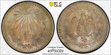 1944-M Peso KM-455 Ag MS66