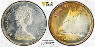 1968 10C Silver PL65