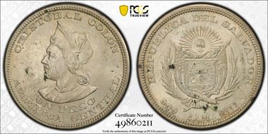 1911-CAM Peso KM-115.2 Large Bust MS62