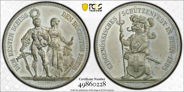 1885 Medal Bern R-200e Tin SP61