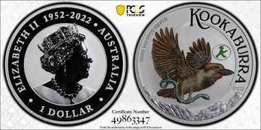 2024-P125 $1 Kookaburra Ampelmann Privy Colorized MS69