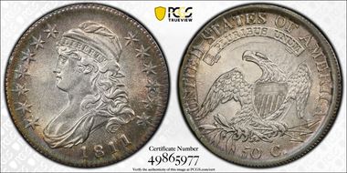 1811 50C Small 8 AU58