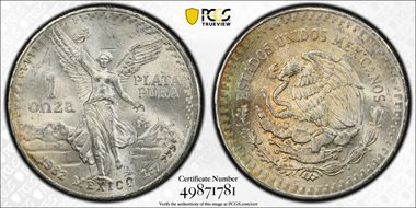 1982-Mo Onza Libertad Ag MS63