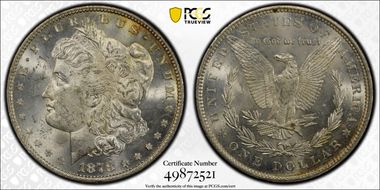 1878 7TF $1 Reverse of 1879 MS62