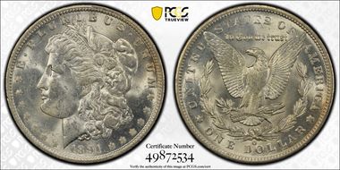 1891-O $1 MS62