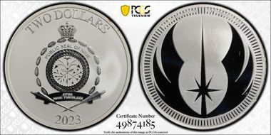 2023 $2 Jedi Order Crest Ag Star Wars MS69